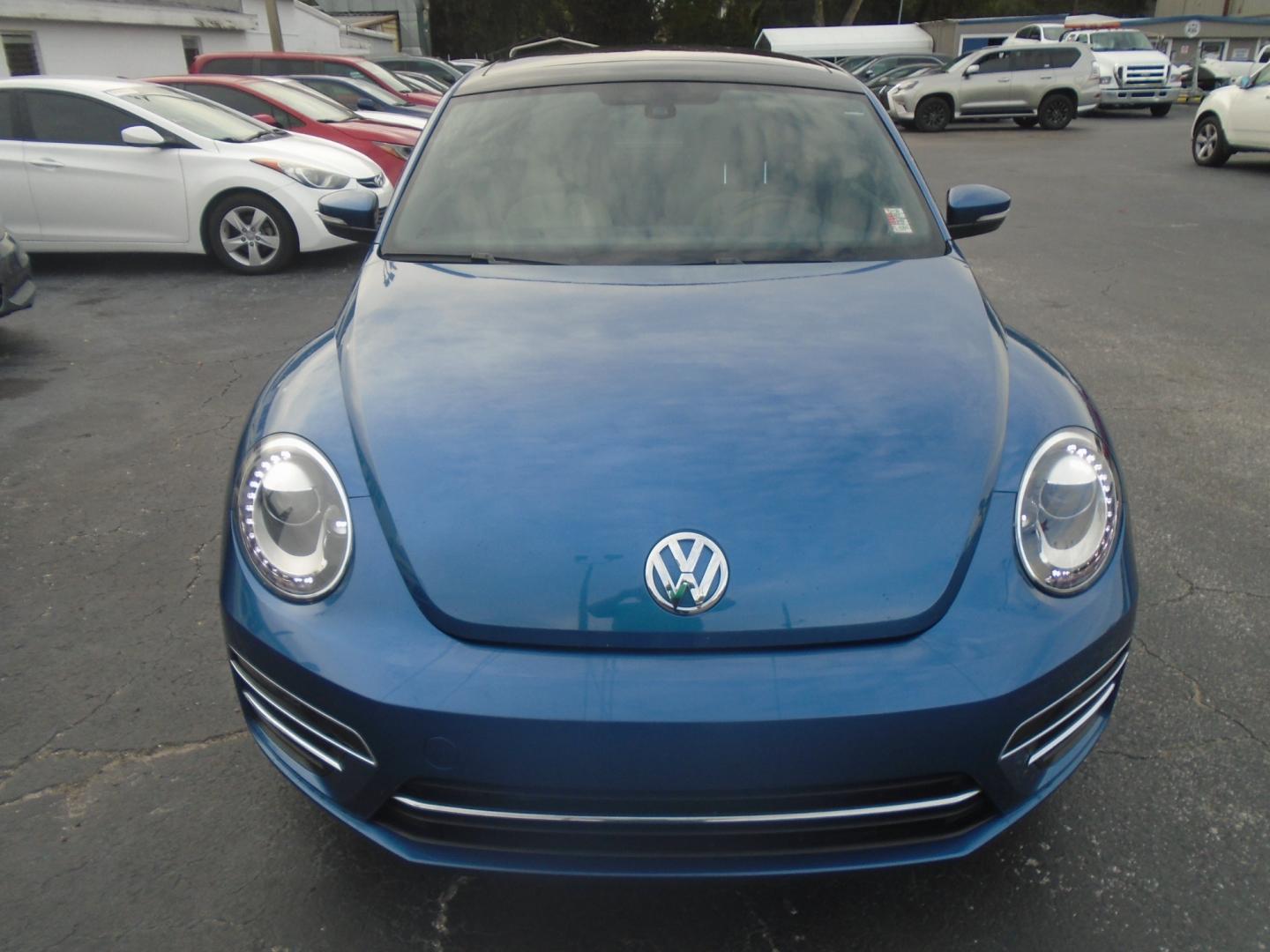 2018 BLUE Volkswagen Beetle 2.0T Coast (3VWFD7AT4JM) with an 2.0L L4 DOHC 16V engine, 6A transmission, located at 6112 N Florida Avenue, Tampa, FL, 33604, (888) 521-5131, 27.954929, -82.459534 - Photo#1